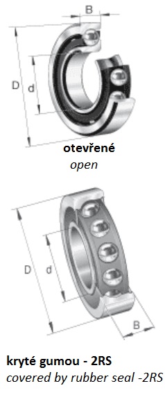Single-row angular contact ball bearings